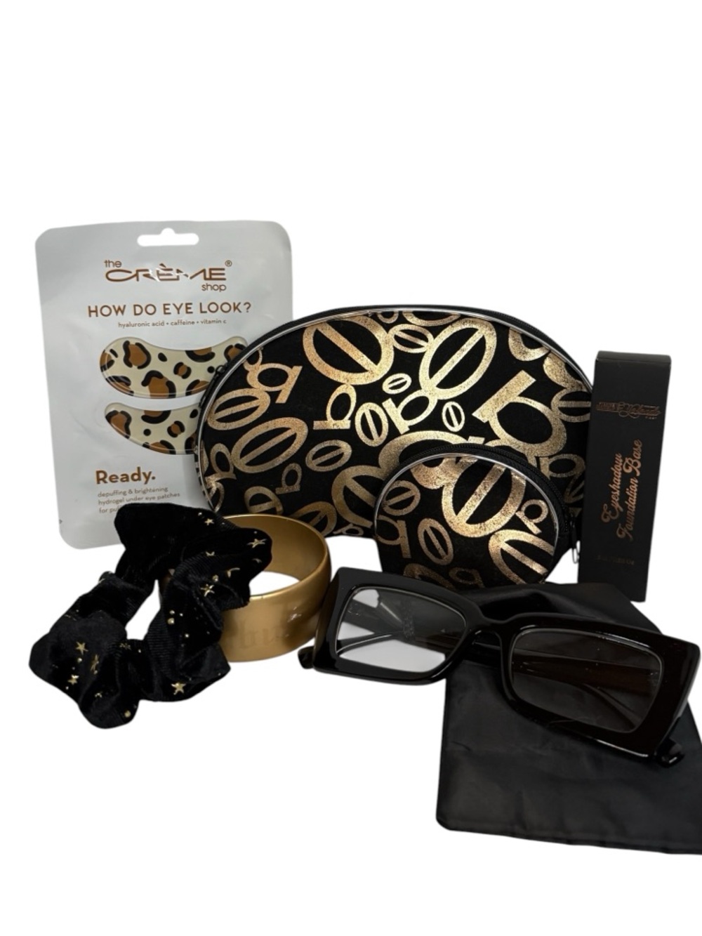 Bebe Cosmetic Pouch 7 piece Beauty Bundle with The Creme Shop & Pimby